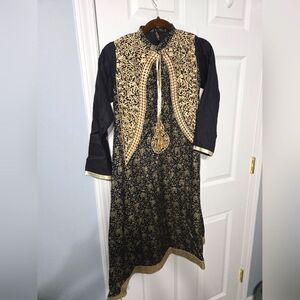 Gold and Black Women's kurti top/only